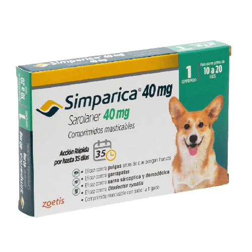 Simparica 10 - 20kg (40mg) 1 Comprimido